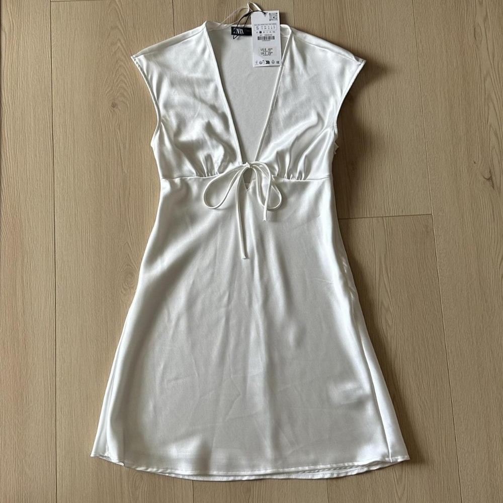 White Satin Dress
